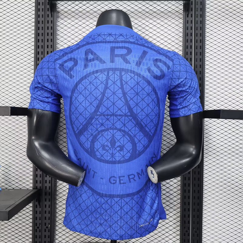 25-26 PSG Pre-Match Blue Kit Player Version Shirt AAAAJersey Wholesale Yupoo 3
