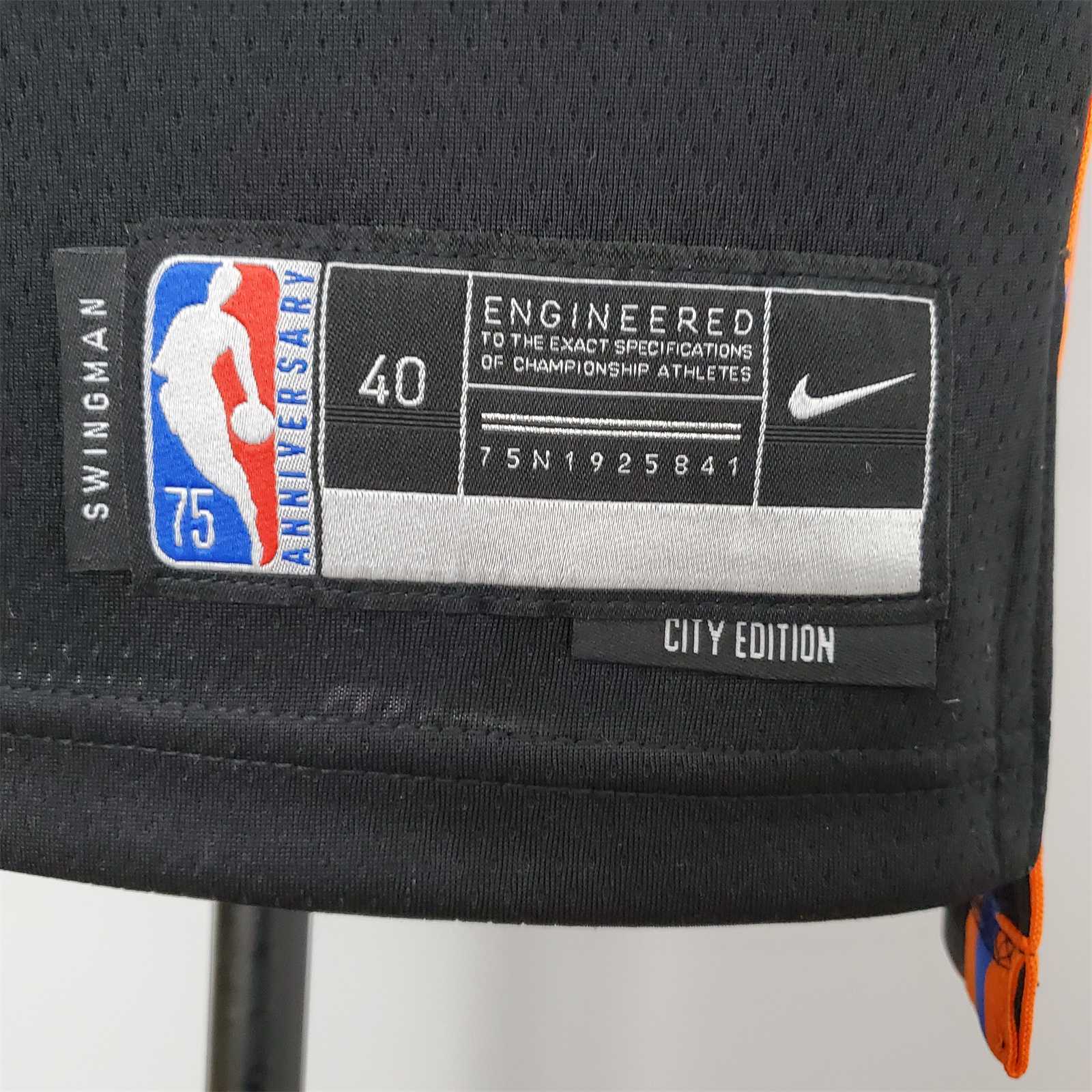 2022 Season Randle#30 Knicks Urban Edition Black NBA Jersey 5