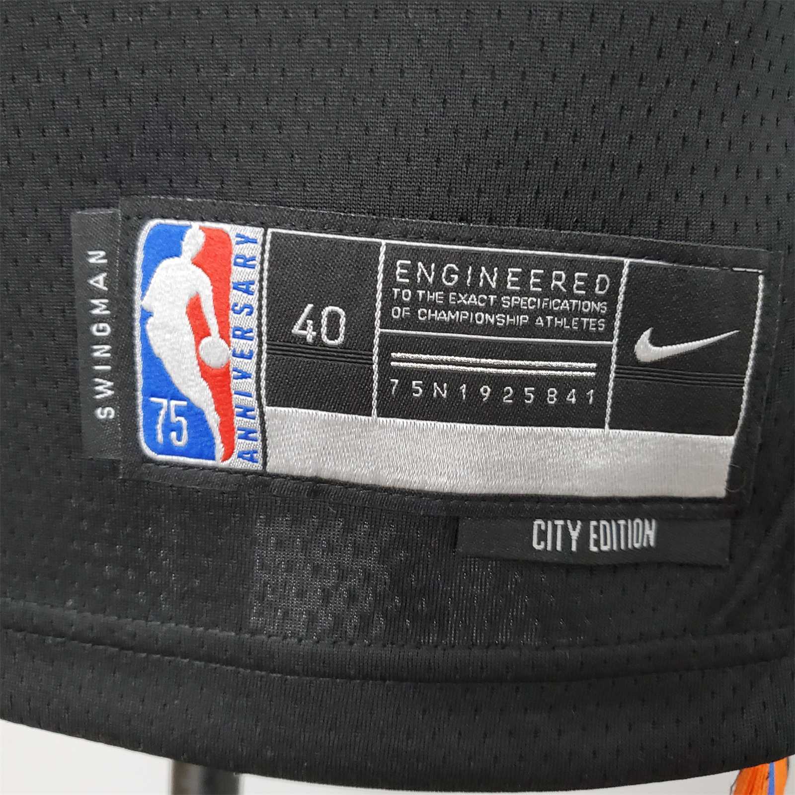 2022 Season Barrett #9 Knicks Urban Edition Black NBA Jersey 8