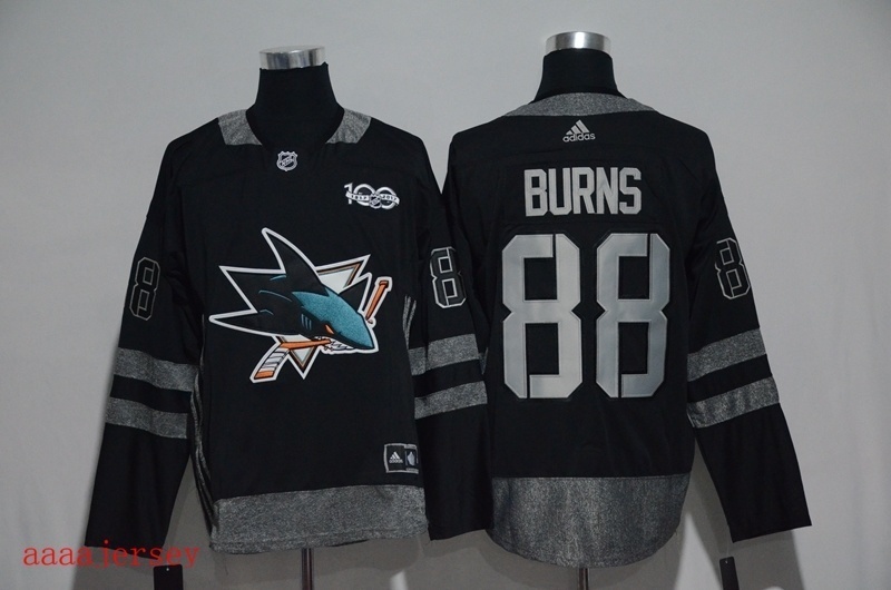 San Jose Sharks 100 anniversary ice hockey jersey M-3XL 圣何塞鲨鱼队100周年纪念版冰球服