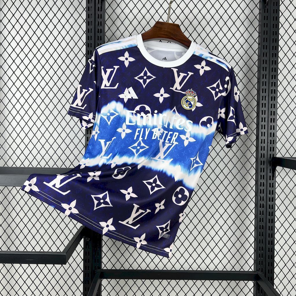 25-26 Real Madrid x LV Navy&Blue Special Edition Shirt AAAAJersey Dropship Yupoo