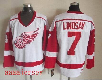 Red Wings retro ice hockey jersey M-3XL 底特律红翼队复古冰球服 6