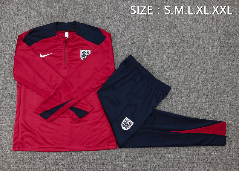 2024 England Long Sleeve Training Suit Football Shirts 2