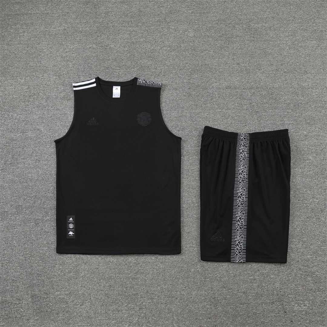 22-23 Manchester United vest training suit kit Black 1