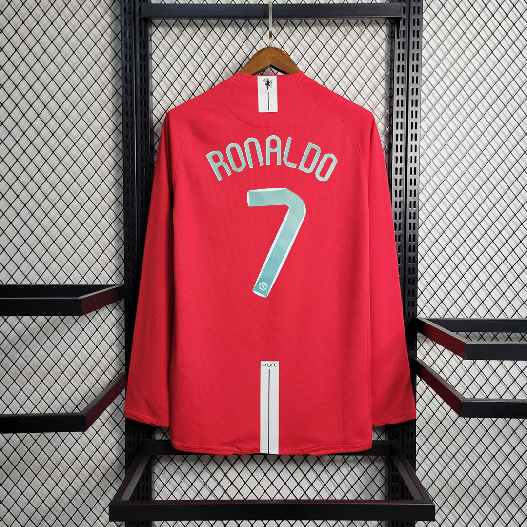 07-08 Manchester United Champions League version home Long Sleeve 8