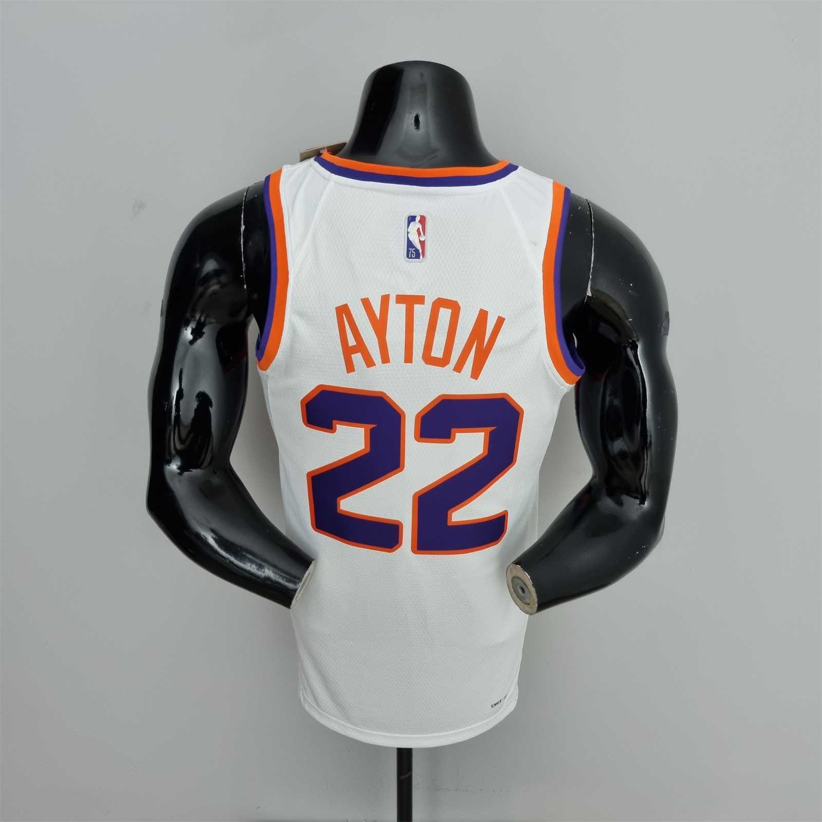 75th Anniversary Ayton #22 Phoenix Suns White NBA Jersey 1