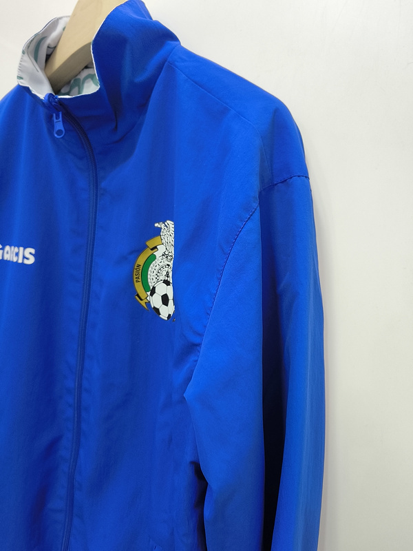 1999 Mexico Retro Trench Coat Reversible Windbreaker Double-Sides Jacket 5