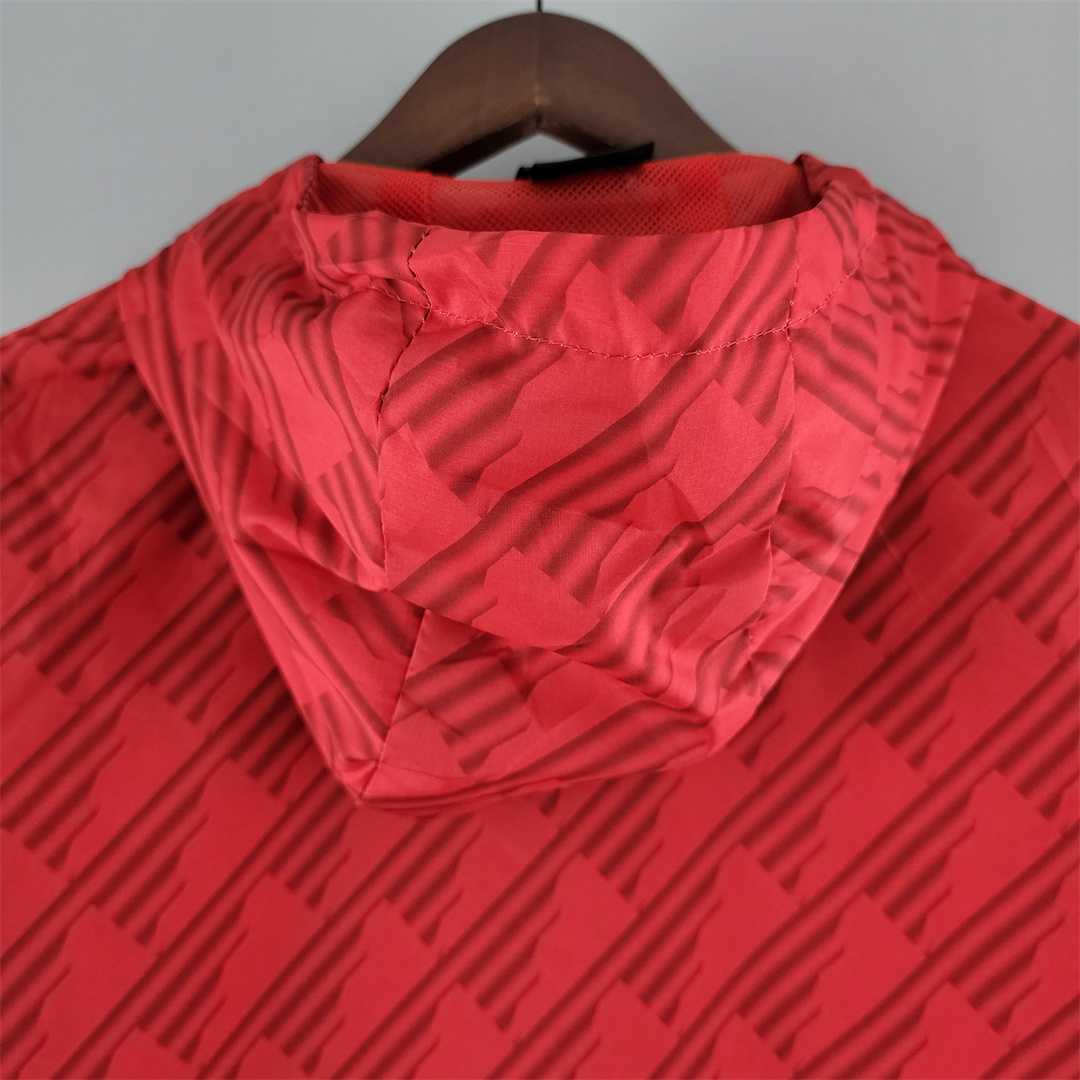 2022 Manchester United red-white edge Windbreaker 4