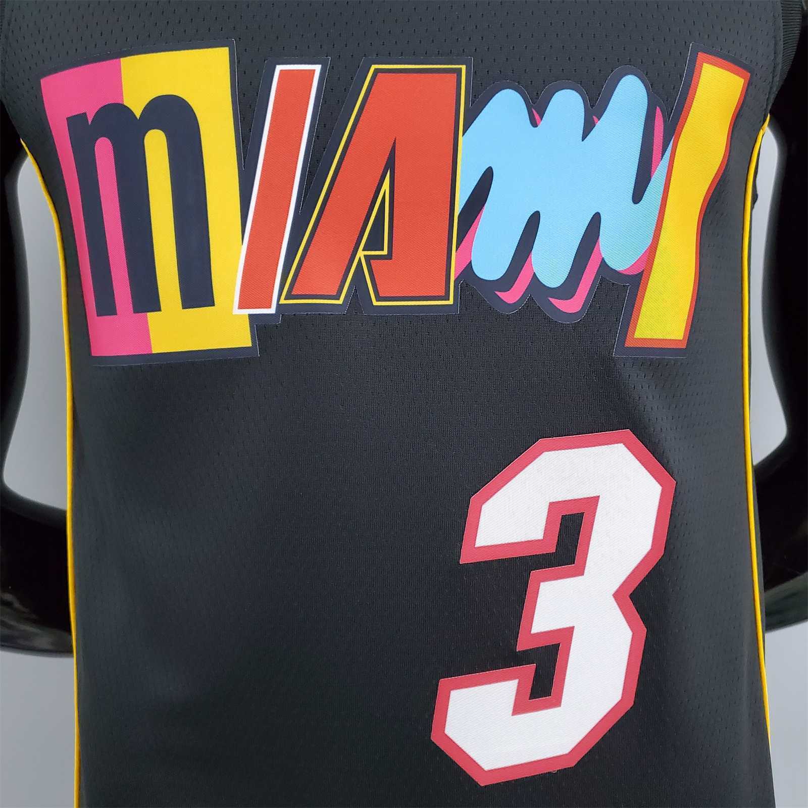 2022 season Wade #3 Heat City Edition Black 2
