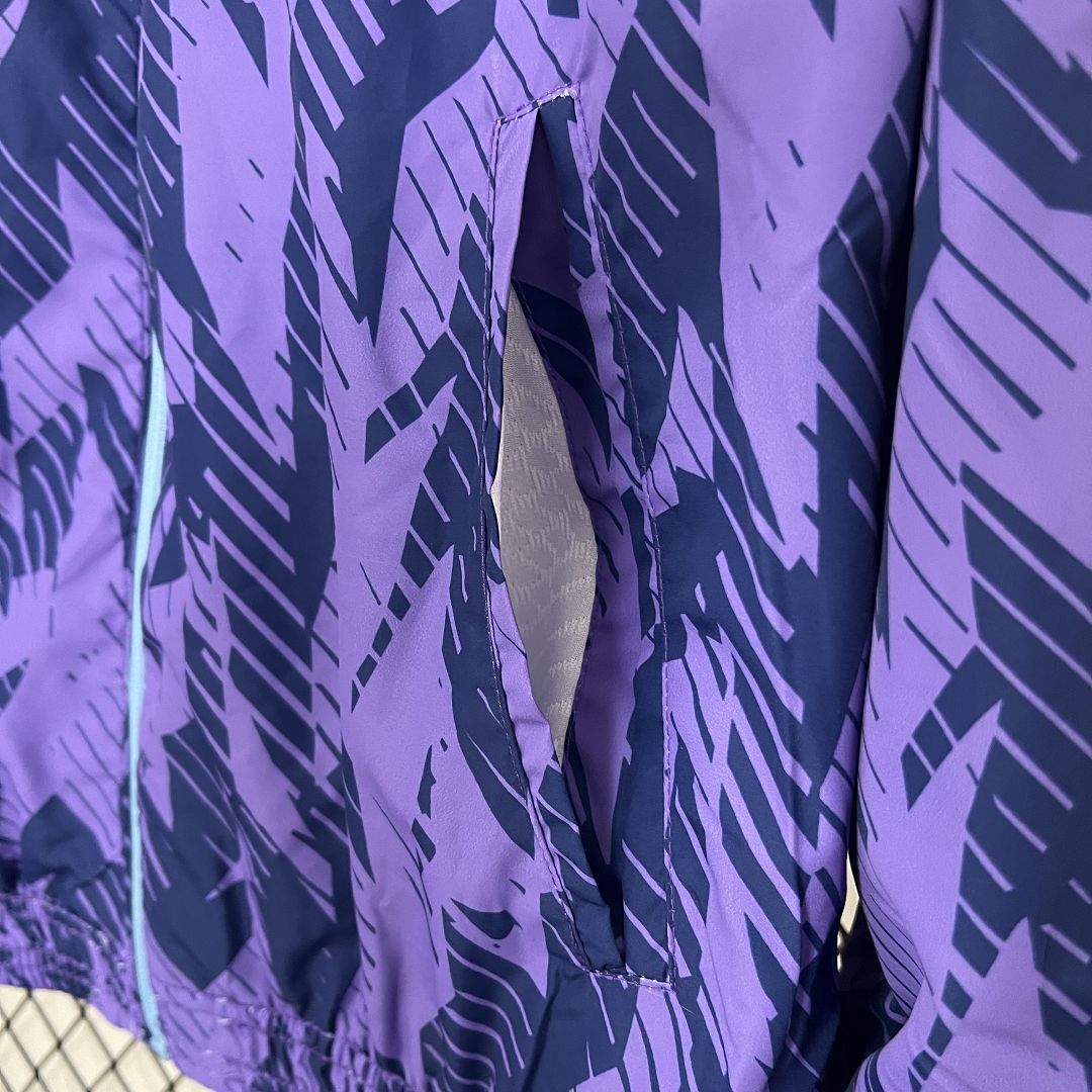 2024 Argentina Blue and Purple Reversible Windbreaker Double-Sides Jacket Football Replicas Yup 11