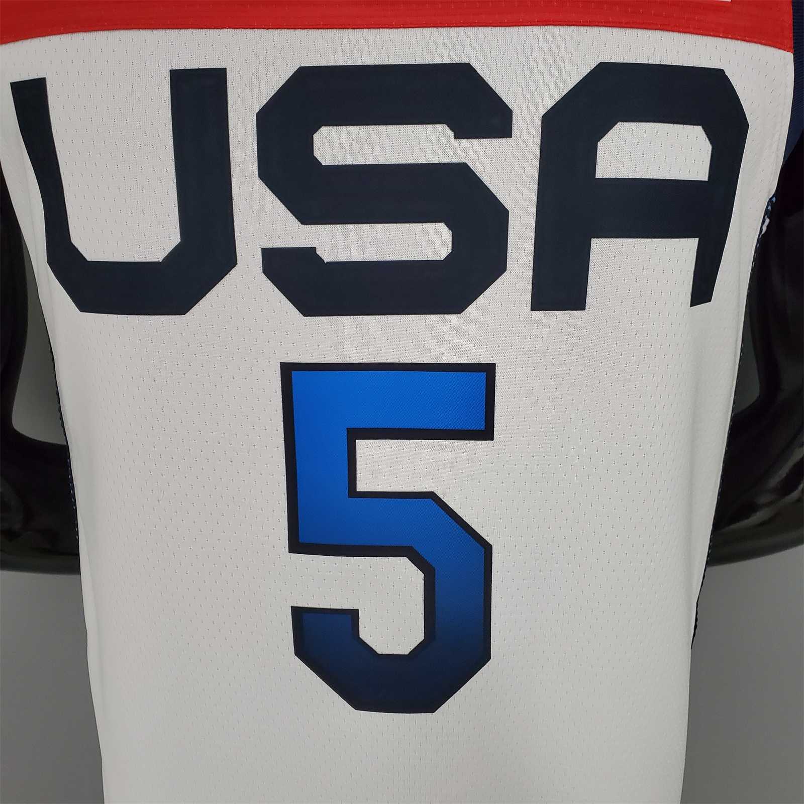 2021 Olympic Games LAVIINE#5 USA Team USA White Red 3