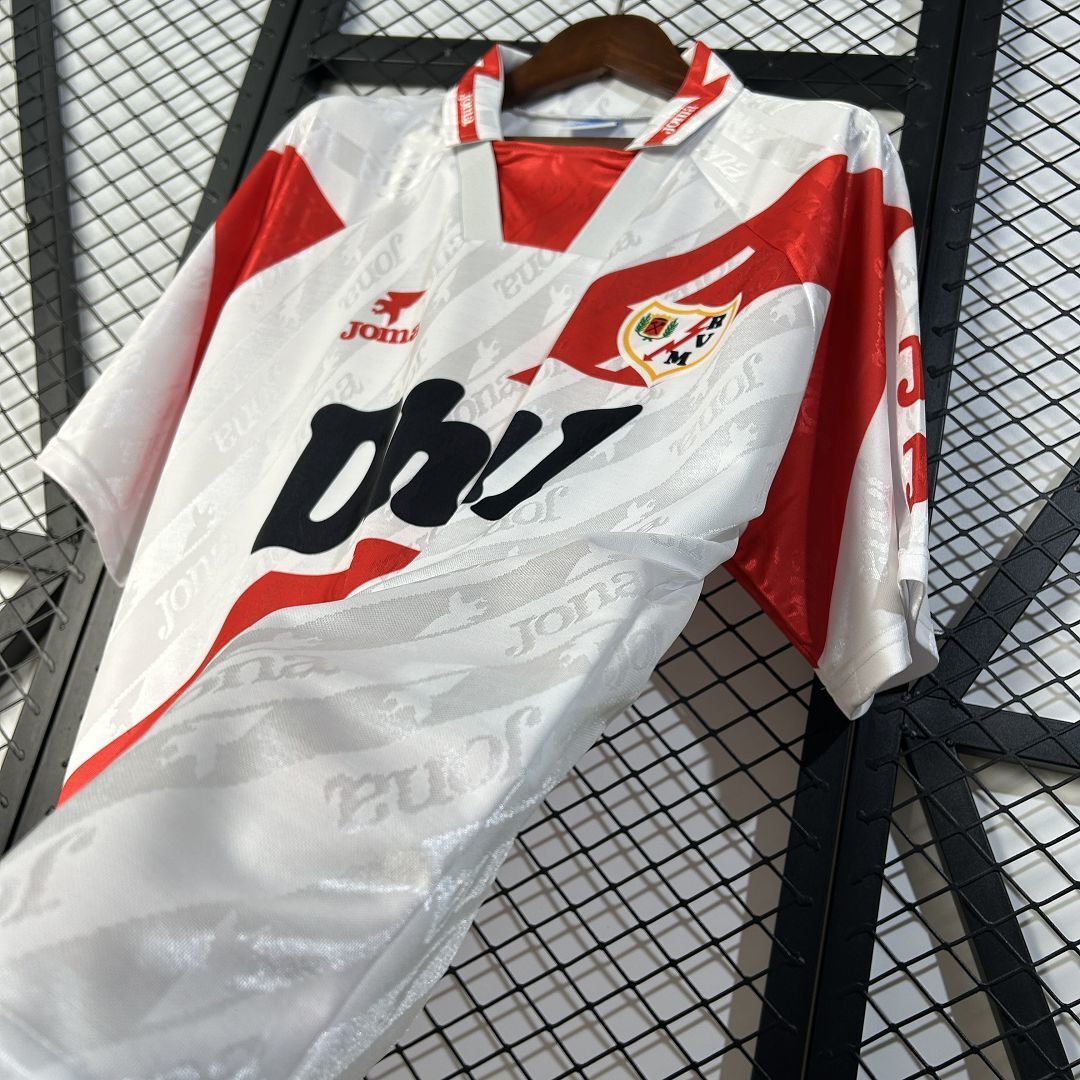 94-95 Rayo Vallecano Home Retro Kit Vintage Shirt Soccer AAAAJersey Yupoo 6