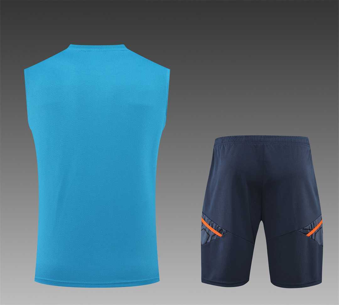 22-23 Manchester United vest training suit kit Blue 17
