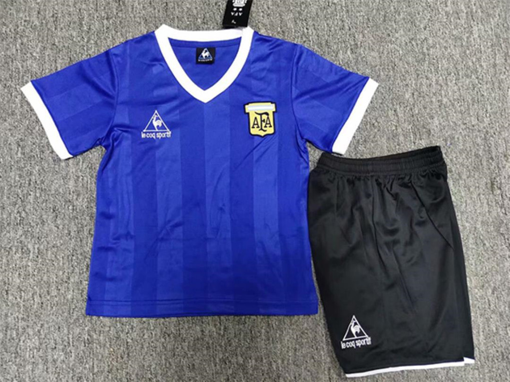 1986 Argentina away kid kits