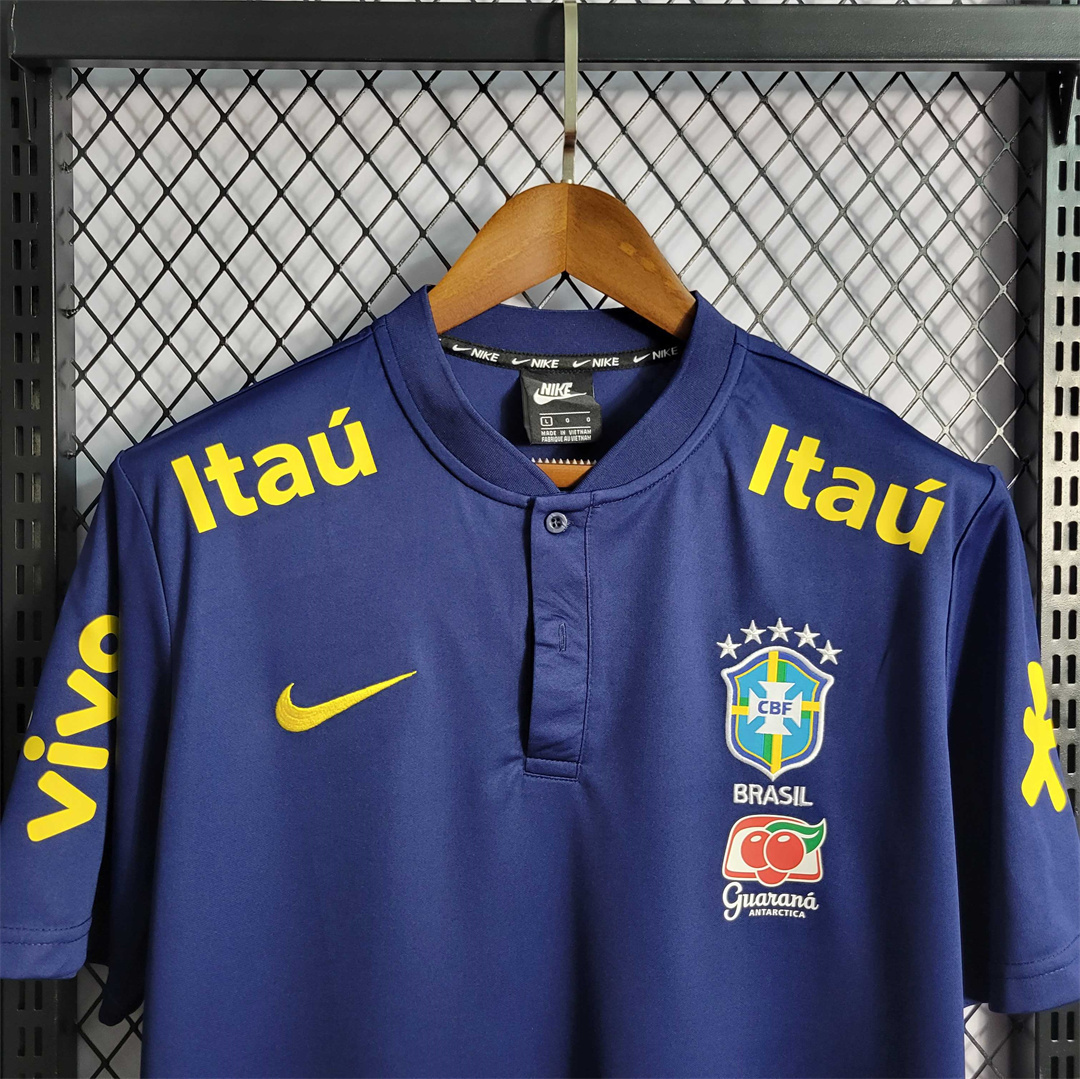 2023 Brazil Low Neck Polo Royal Blue 5