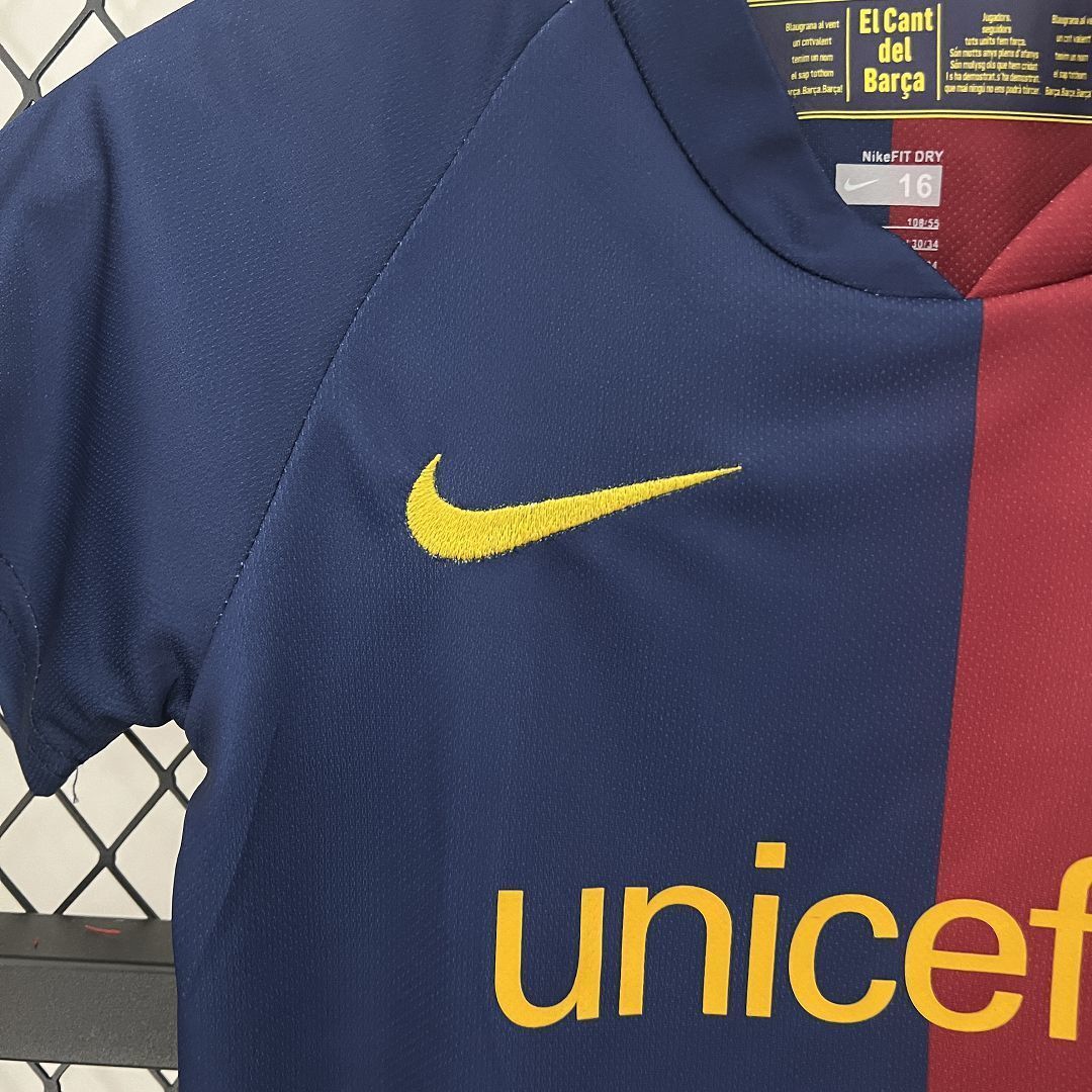 08-09 Barcelona Home Retro Kids Kits Football Jerseys Yupoo 9