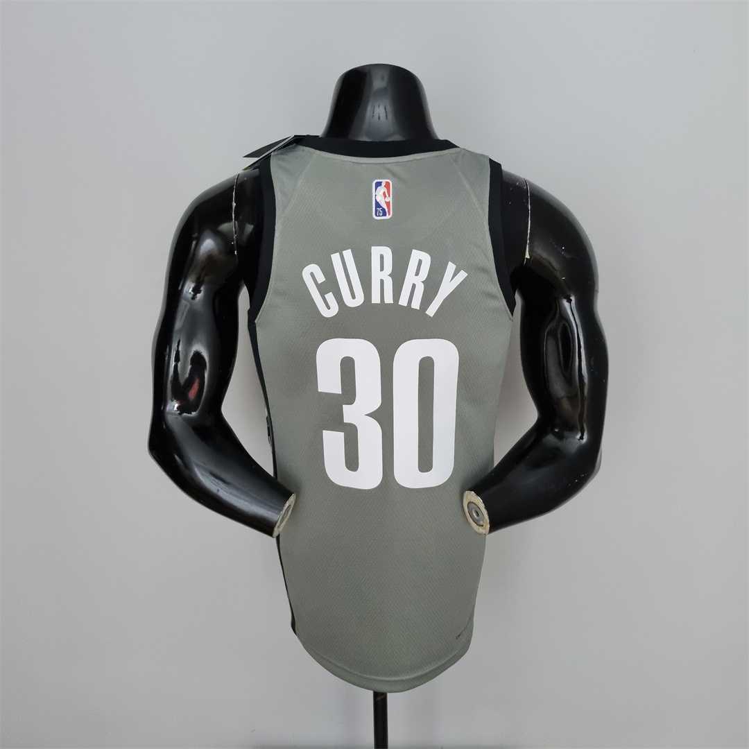 75th Anniversary Curry #30 Brooklyn Nets City Edition Gray NBA Jersey 3