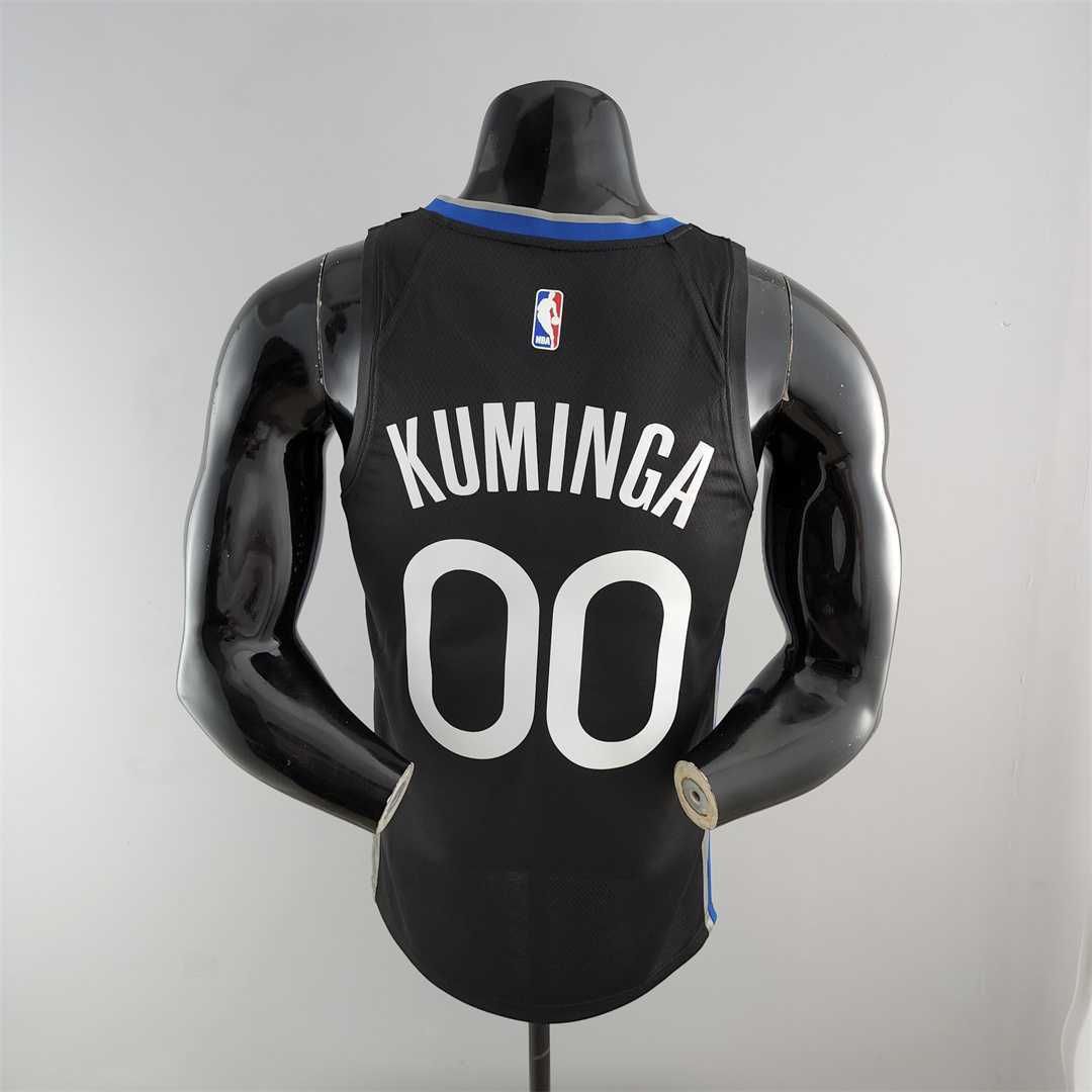 2020 KUMINGA#00 Warriors City Edition Black and Grey NBA Jersey 8
