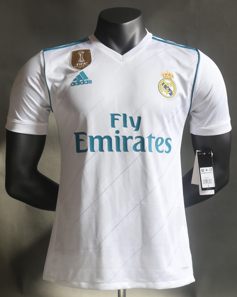 17-18 Real Madrid Home Retro Kit Vintage Player Version Sino Shirt AAAAJersey Dropship Yupoo