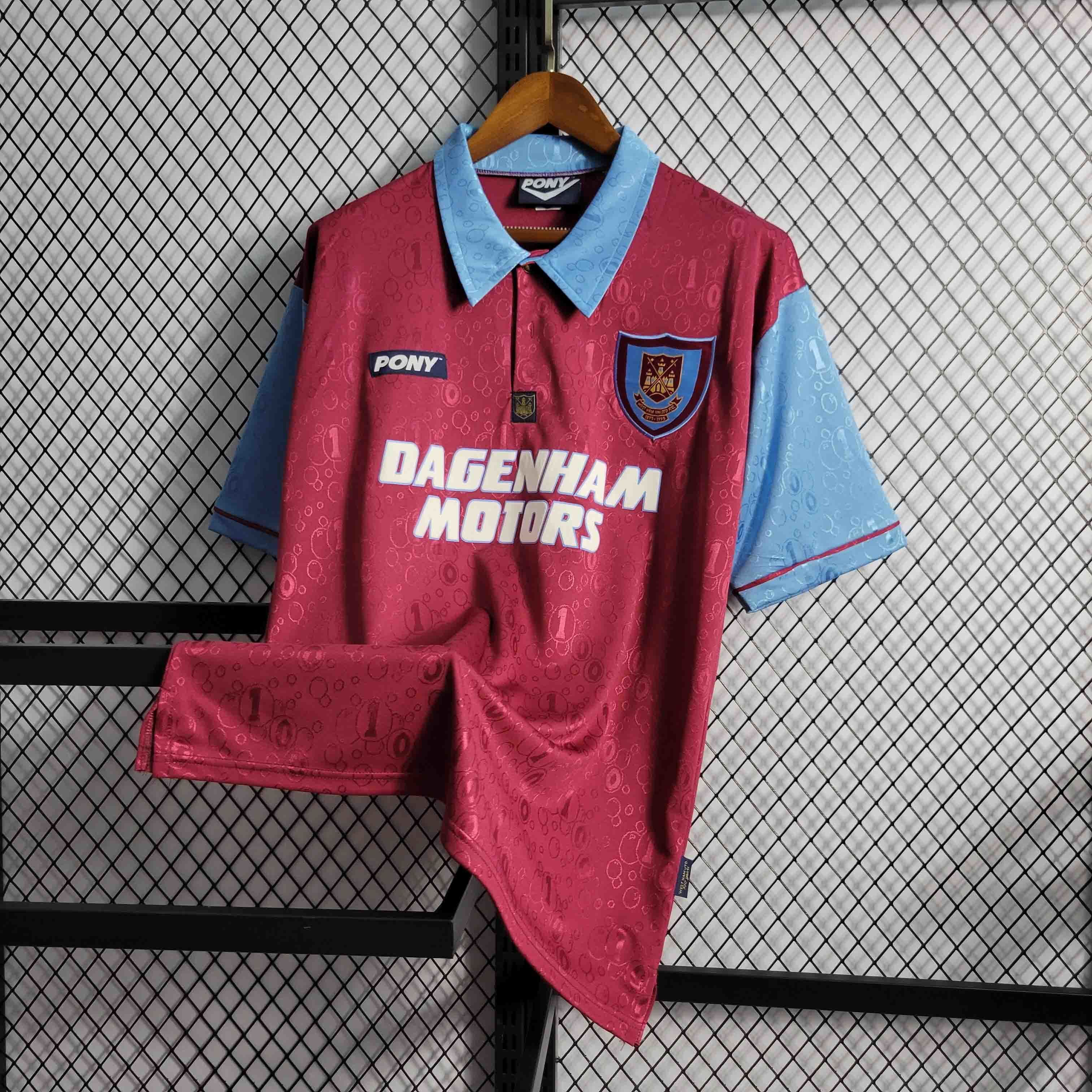 95-97 West Ham Home Retro Kit Vintage Shirt Sport AAAAJersey Yupoo 1
