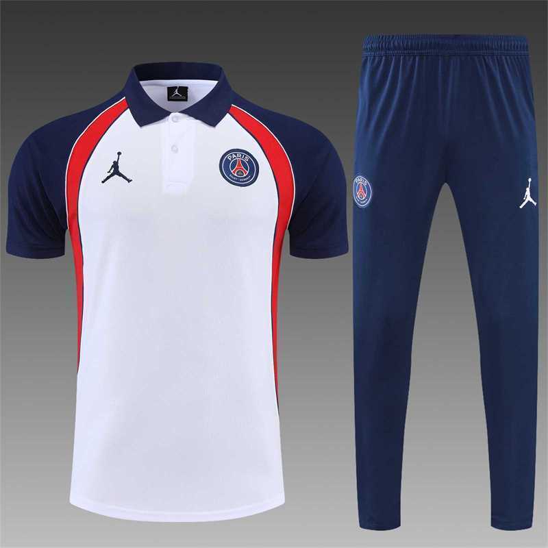 Polo Jordan PSG white and red 10