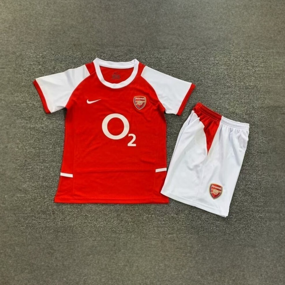 02-04 Arsenal Home Retro Kids Kits Children Shirt Cheap Jerseys Yupoo 6