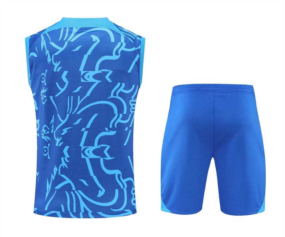 22-23 Chelsea vest training suit kit Blue Camo 12