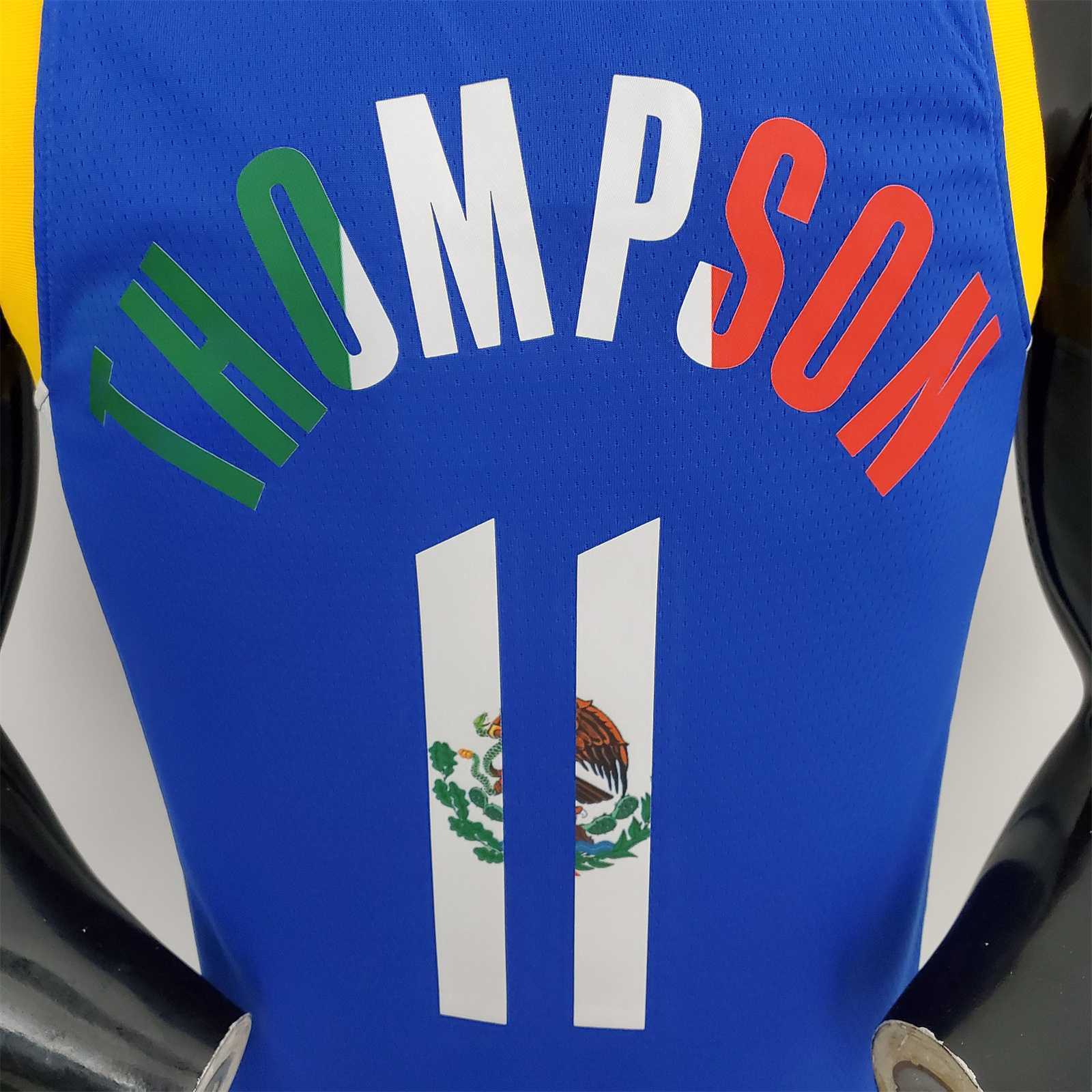 75th Anniversary Golden State Warriors Thompson #11 Mexico Edition Blue NBA Jersey 2