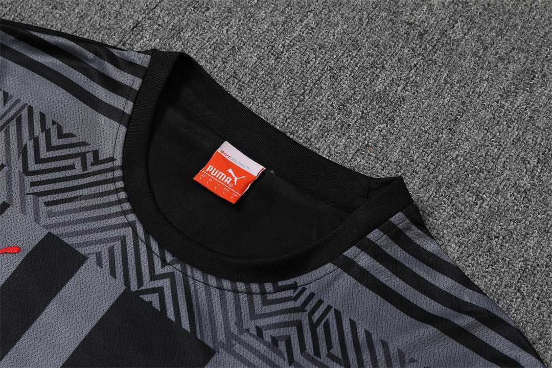 22-23 AC Milan Training Suit Short Sleeve Kit Grey 7
