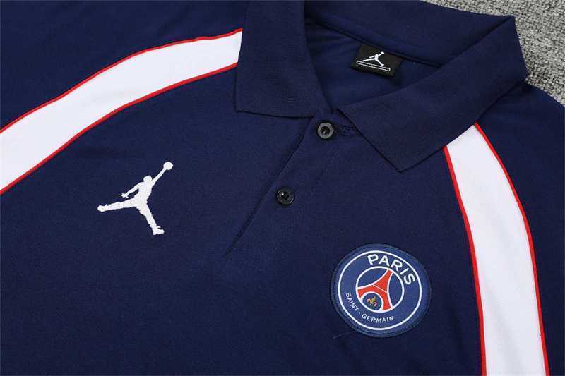Polo Jordan PSG sapphire blue and white 9
