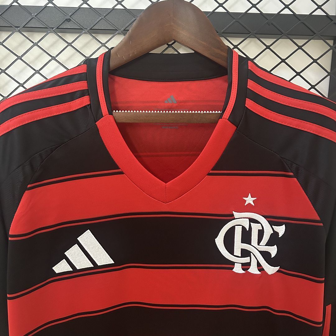 25-26 Flamengo Home Long Sleeve Kit Soccer T-Shirt AAAAJersey Dropship Yupoo 1