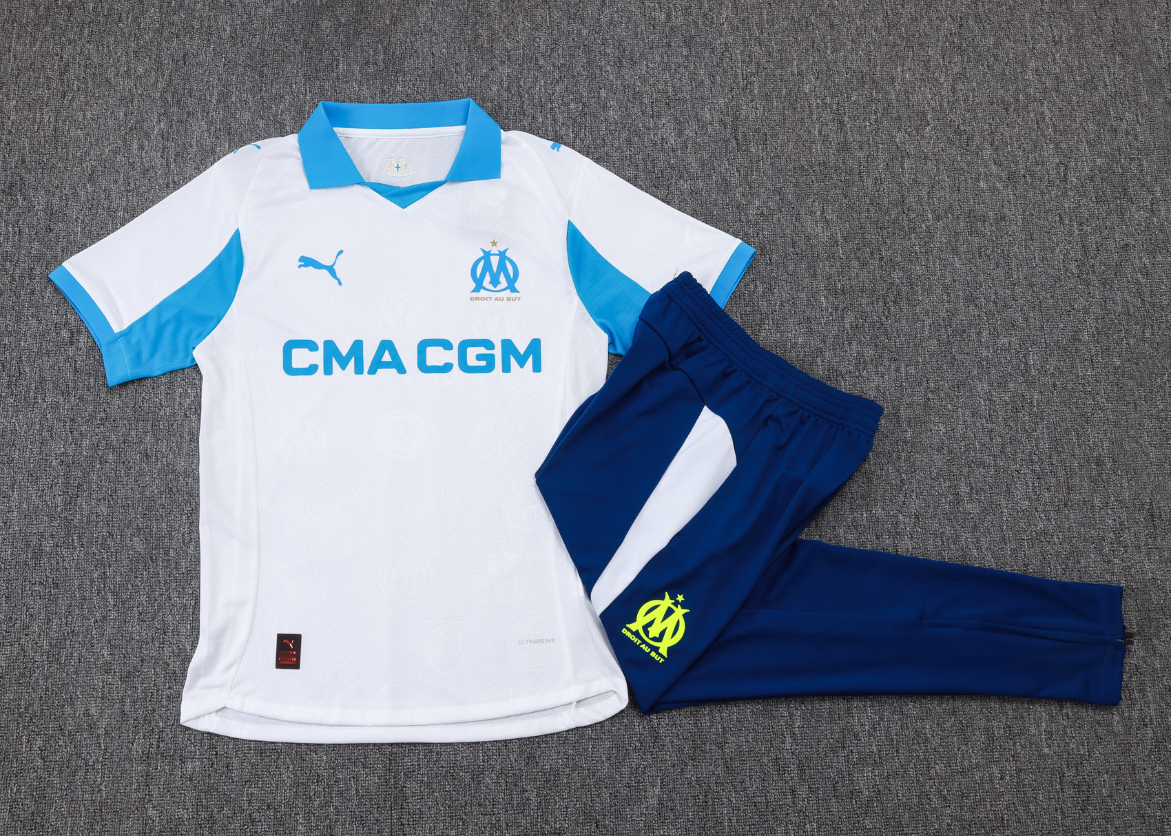 25-26 Marseille Home Player Version Training Kits Football Tracksuits 2