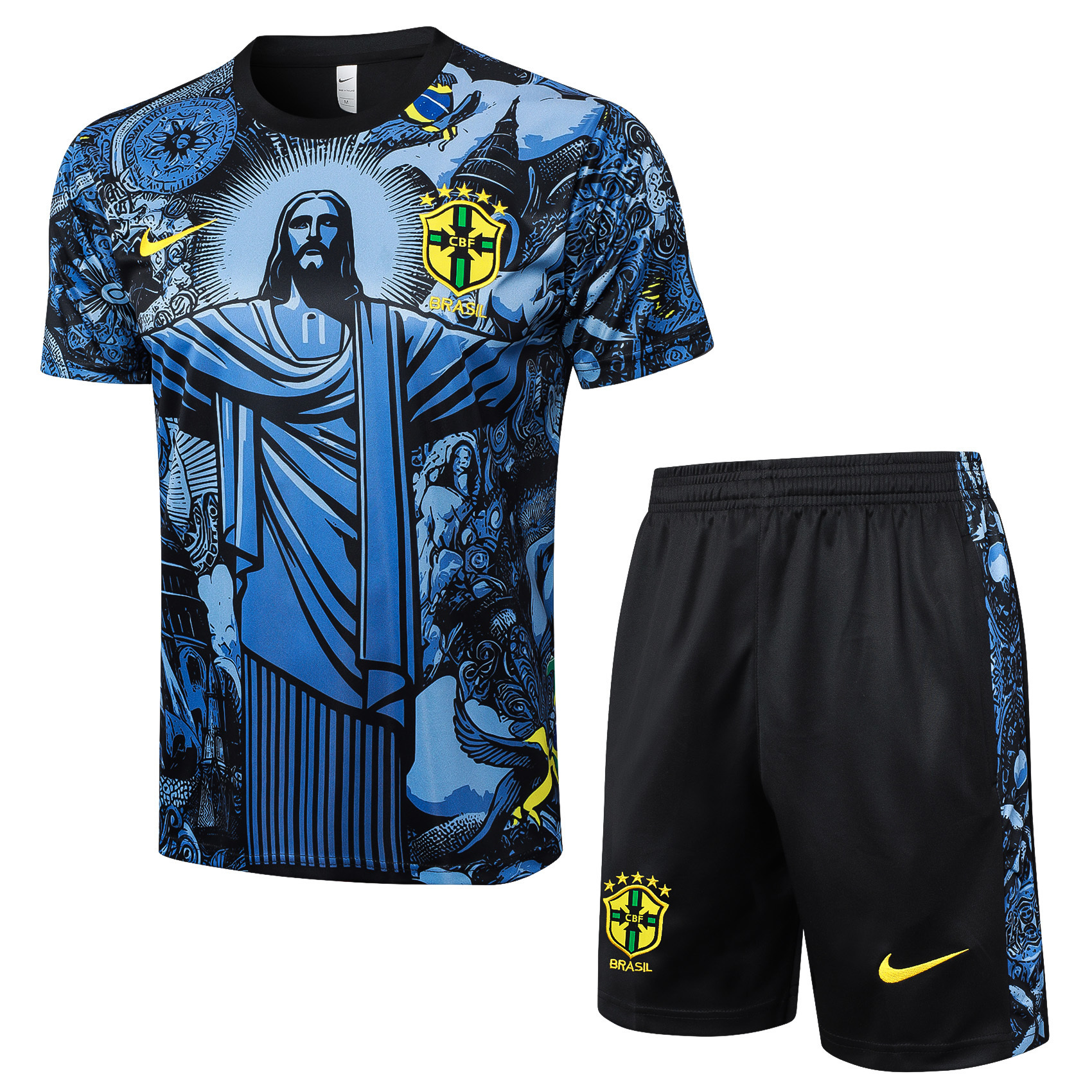 2024 Brazil Christ the Redeemer Blue Special Edition Kit Soccer AAAAJersey Yupoo