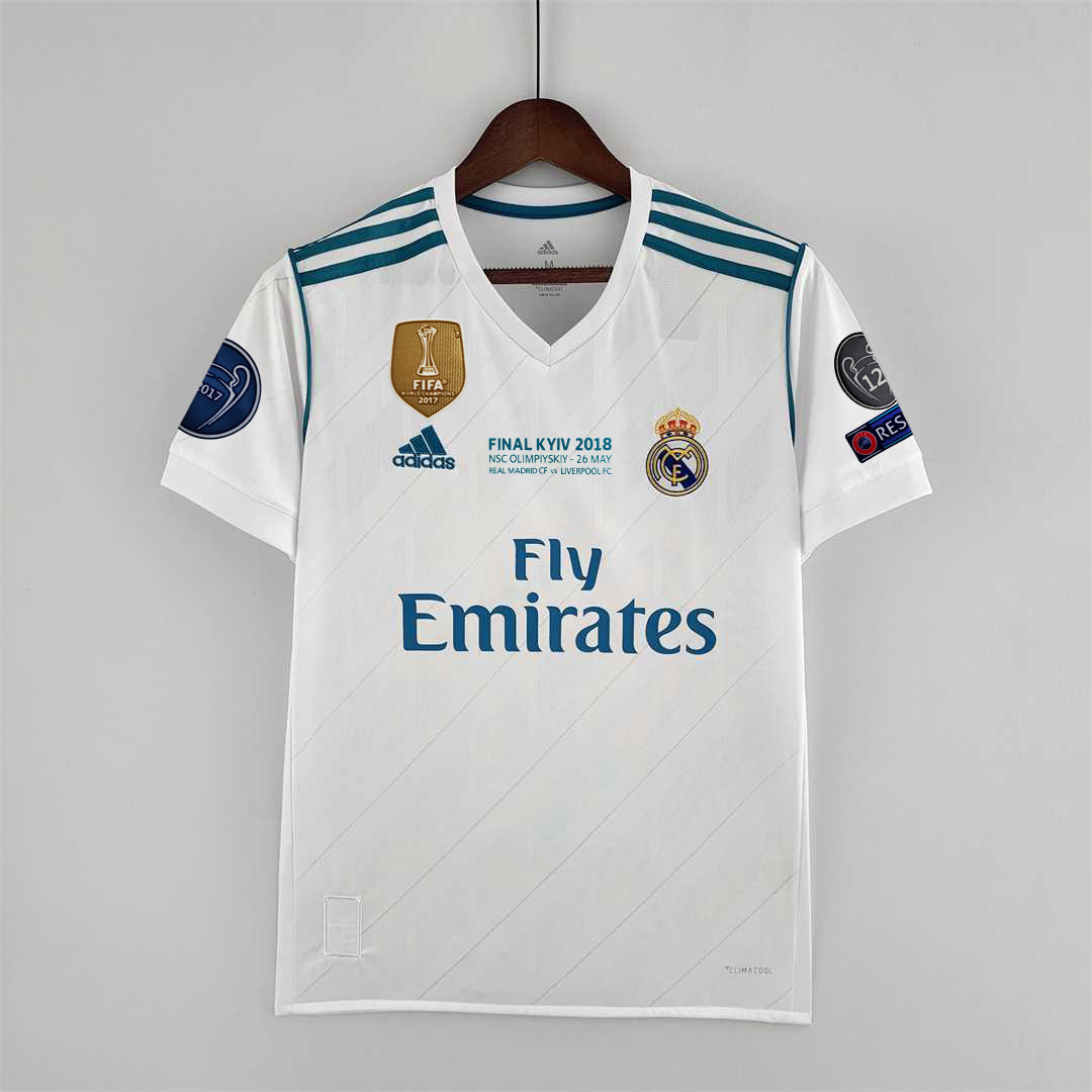 17-18 Real Madrid home white player version 6
