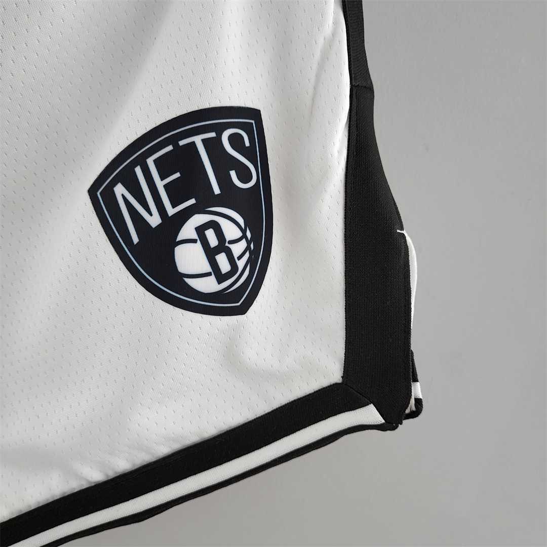 75th anniversary Brooklyn Nets White NBA shorts 5