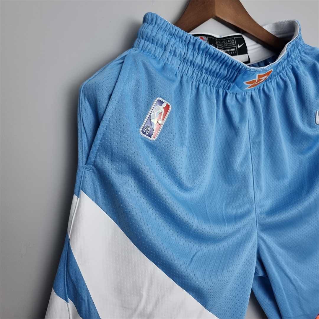 2022 Los Angeles Clippers City Edition Blue NBA Shorts 1