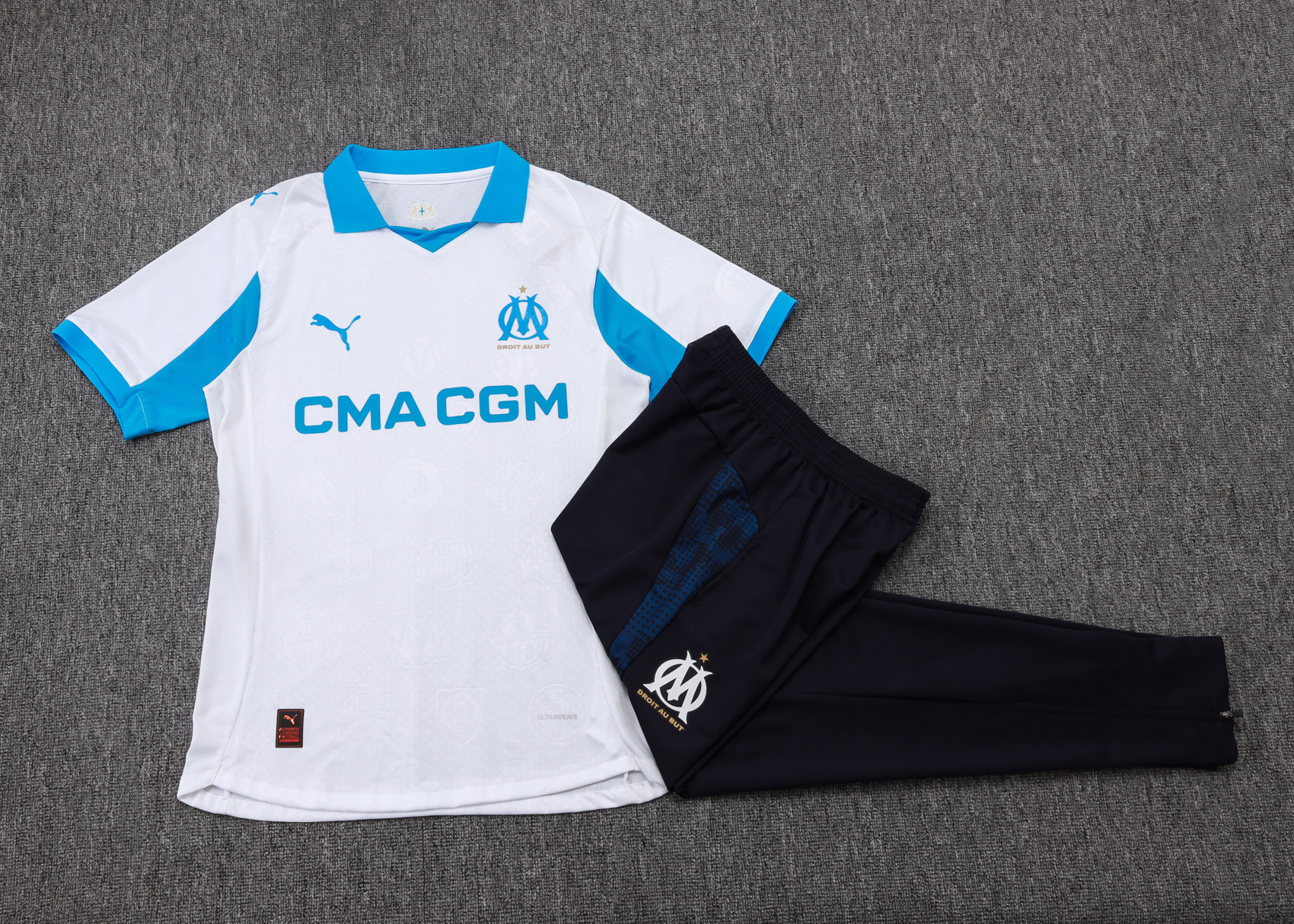 25-26 Marseille Home Player Version Training Kits Football Tracksuits 5