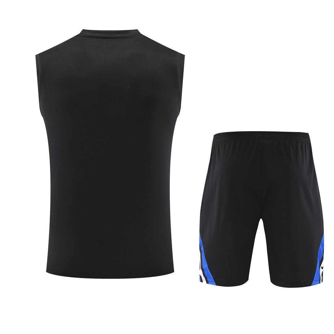 25-26 Inter Milan Retro Black Training Kits Football Vest Suits 5