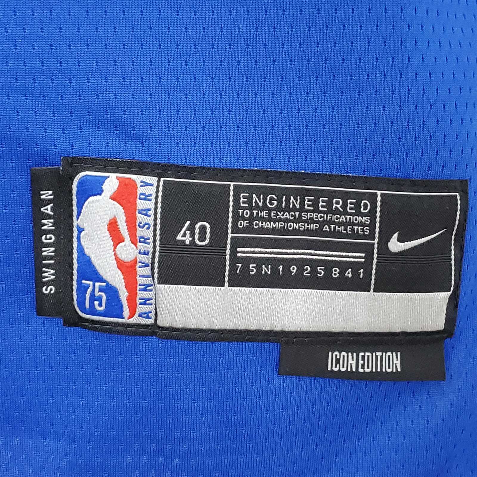 75th Anniversary Philadelphia 76ers SIMMONS#25 Blue NBA Jersey 1