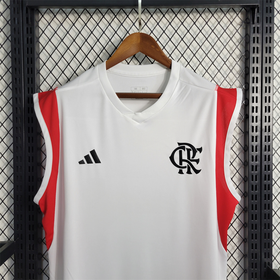 23-24 Flamengo Training Suit White Tank Top 9