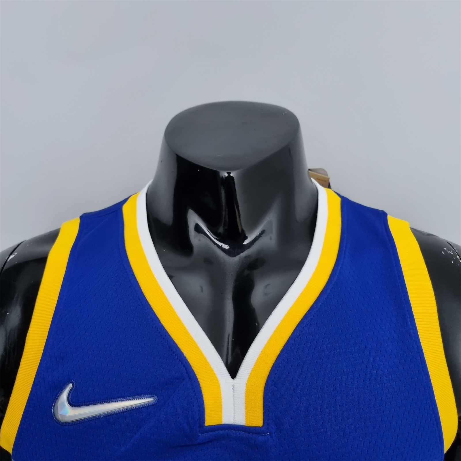 75th Anniversary Toscano#95 Golden State Warriors Mexico Exclusive Blue NBA Jersey 5