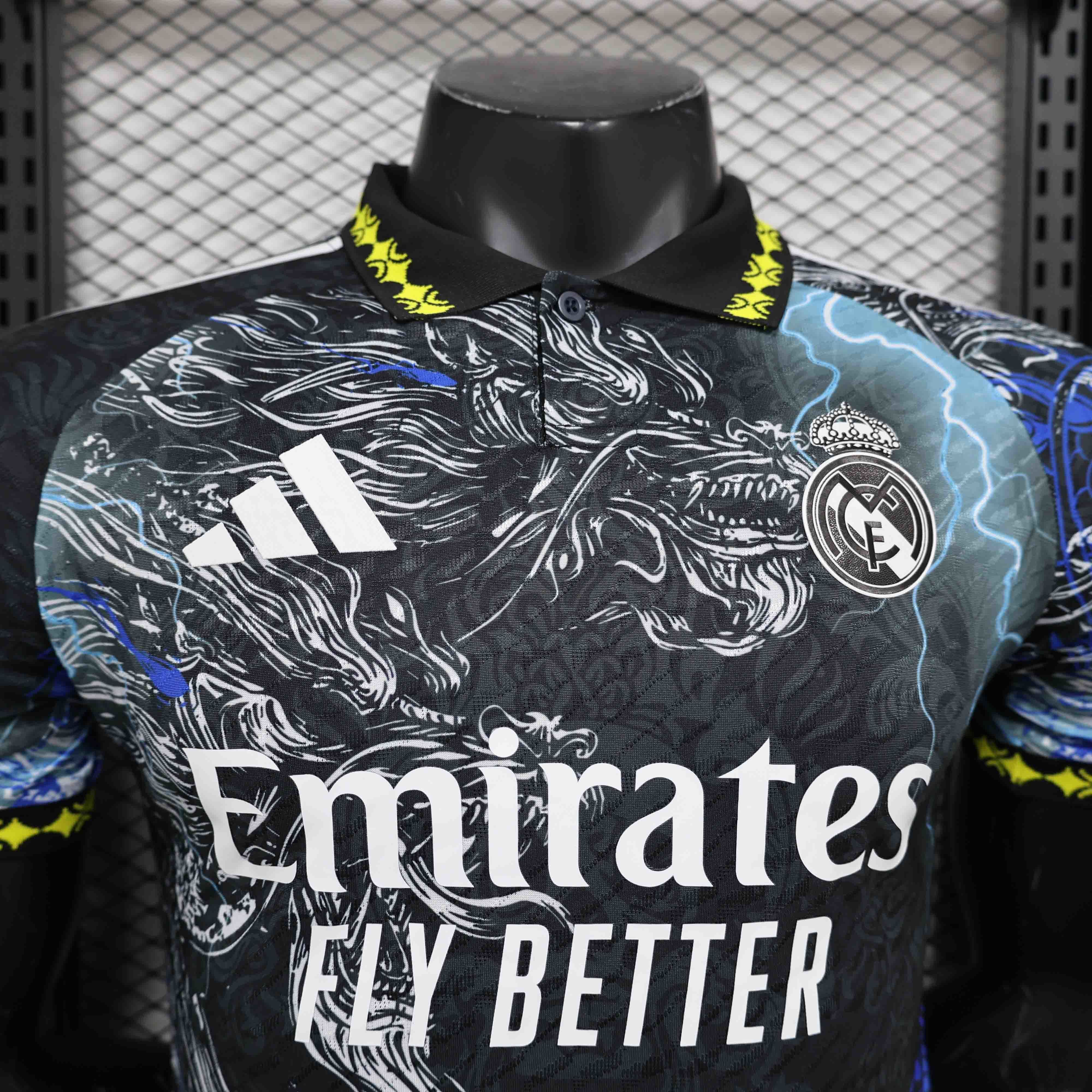 24-25 Real Madrid Dragon Black$Blue Special Edition Player Version Shirt AAAAJersey Supplier Yu 1