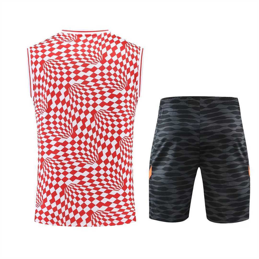 22-23 Chelsea vest training suit kit red and white 14