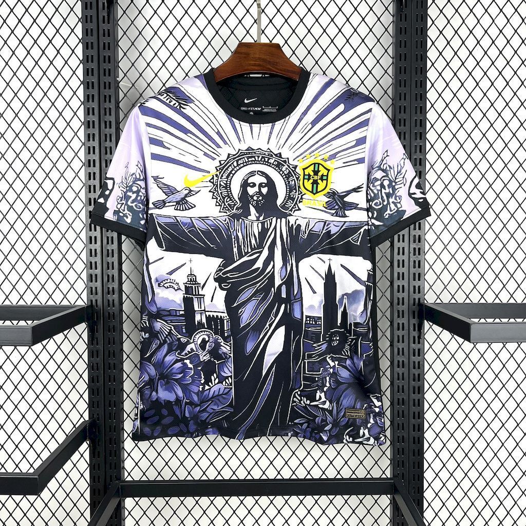 2025 Brazil Cristo Redentor White&Black Special Edition Shirt Football Apparels Soccer AAAAJers 1