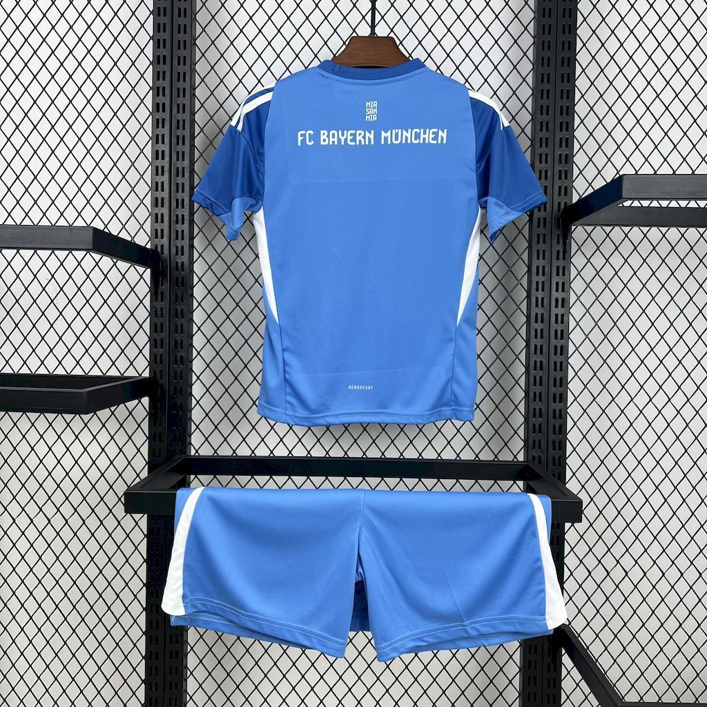 25-26 Bayern Munich Blue Goalkeeper Kid Kits Youth Apparels AAAAJersey Wholesale Yupoo 1