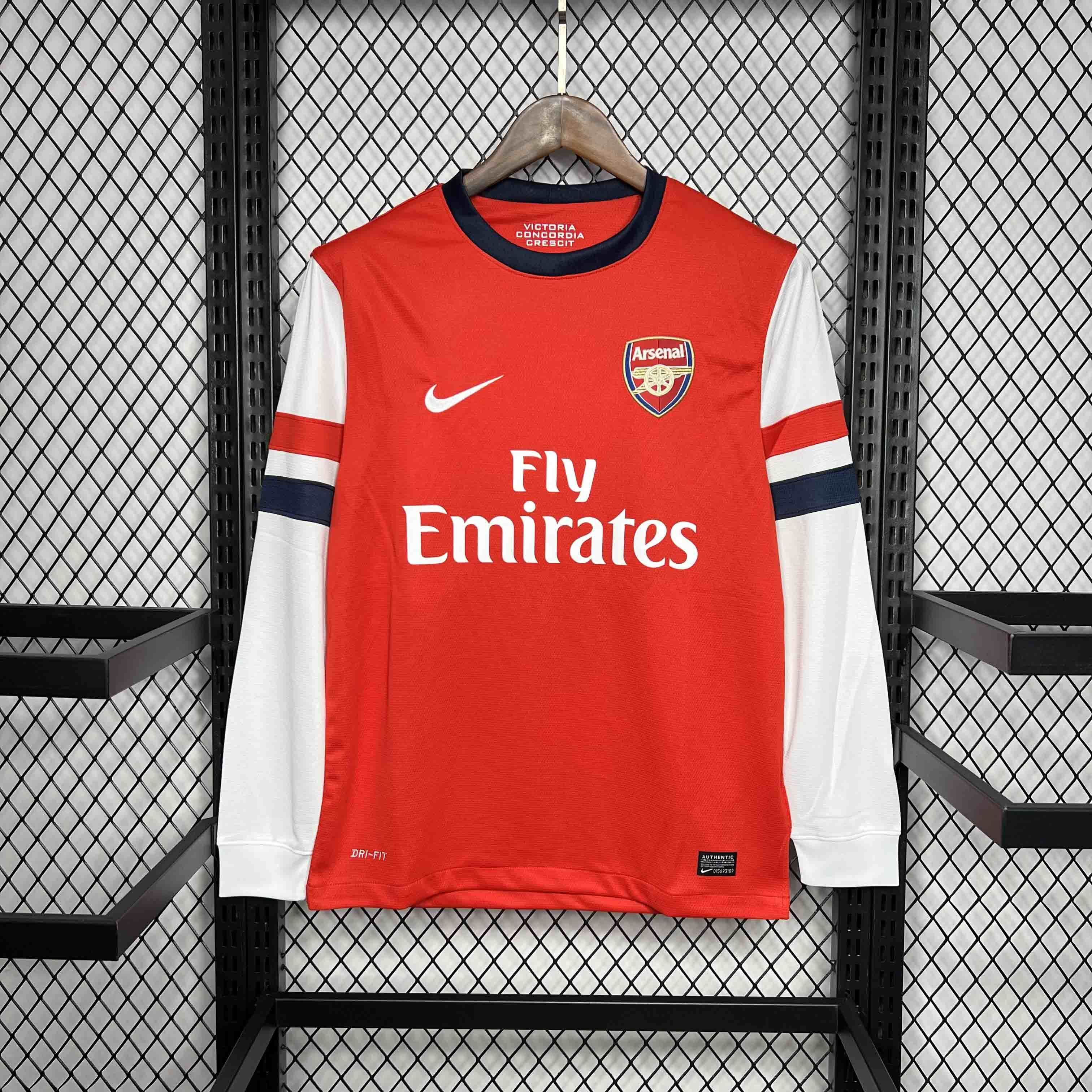 12-13 Arsenal Home Long Sleeve Retro Kit Vintage Shirt AAAAJersey Wholesale Yupoo