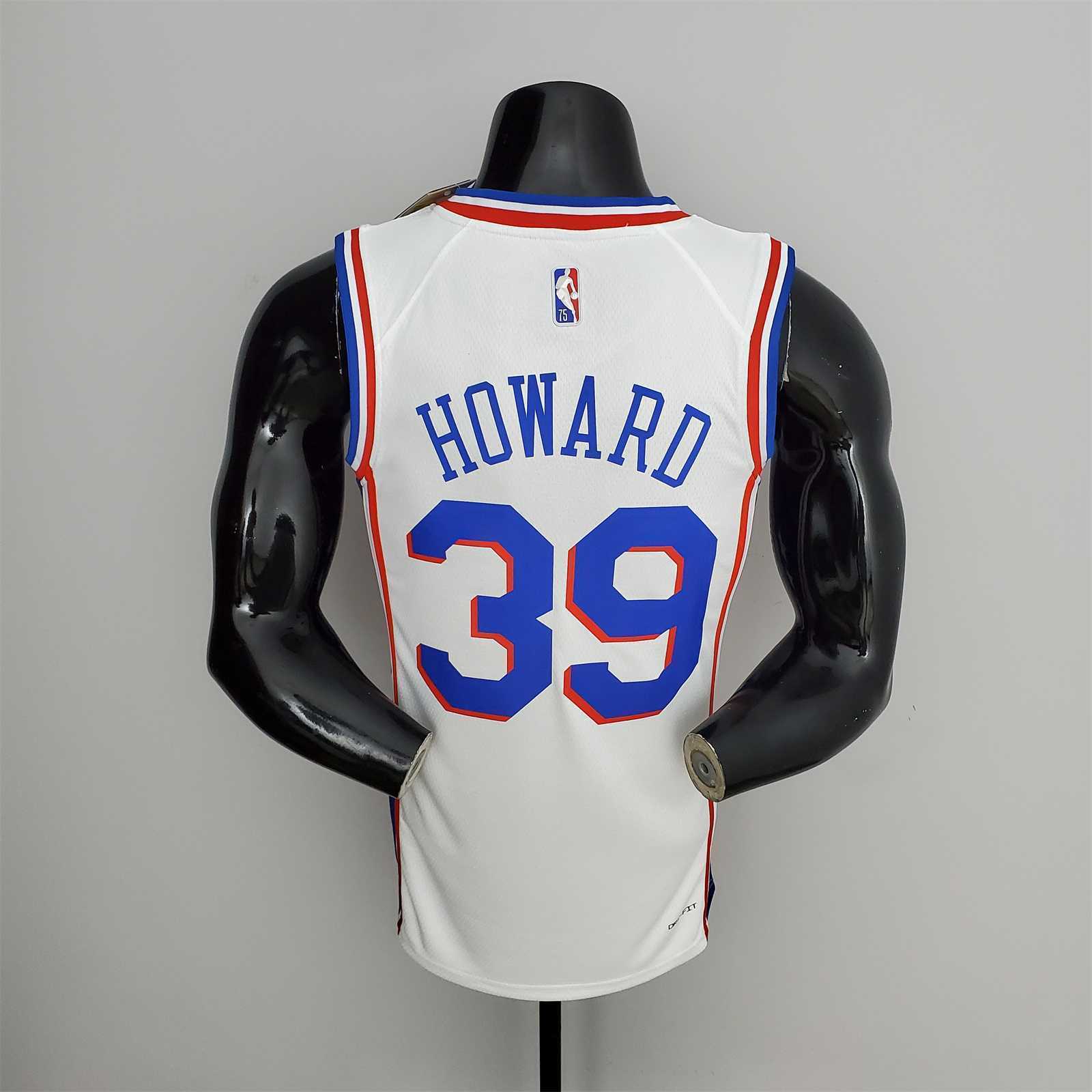 75th Anniversary Philadelphia 76ers HOWARD#39 White NBA Jersey 6