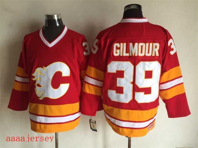 Calgary Flames retro ice hockey jersey M-3XL 卡加利火焰队复古冰球服