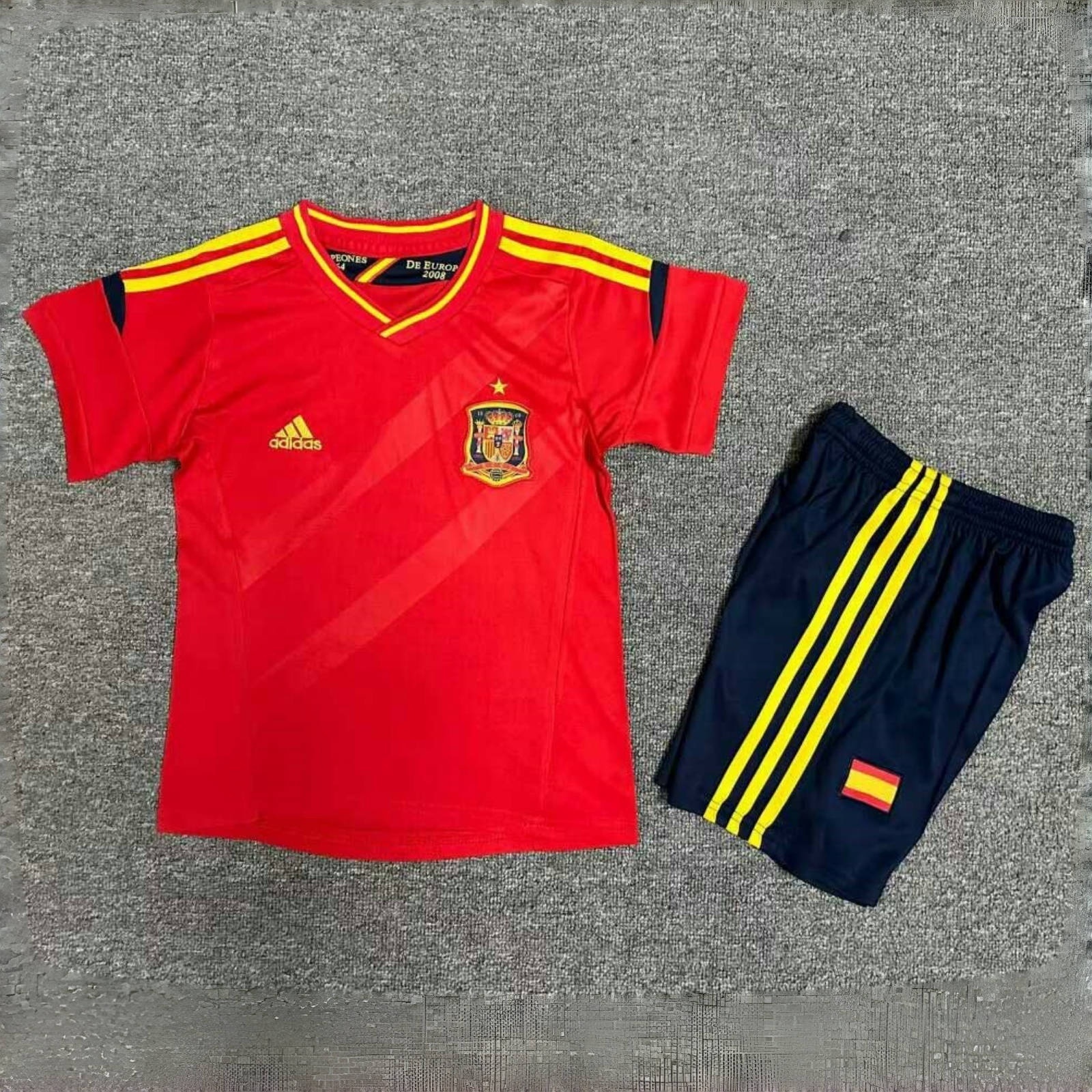 2012 Spain Home Retro Kid Kits Youth Apparels Sport AAAAJersey Yupoo 4