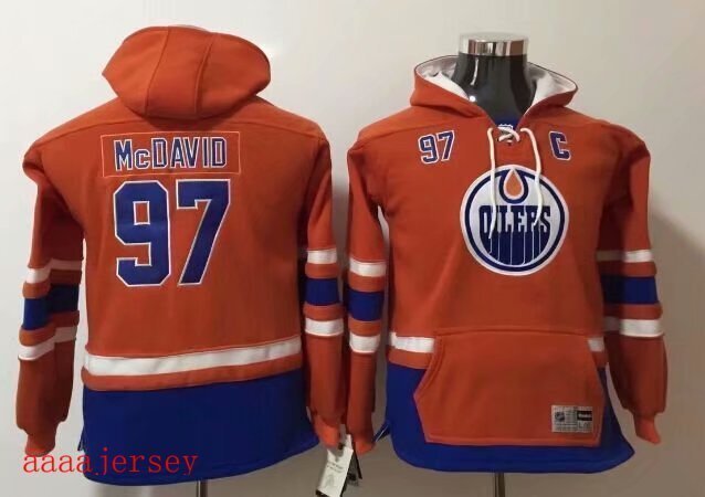 Edmonton Oilers kids hoodie ice hockey jersey SM-LXL 埃德蒙顿油人队童装帽衫冰球服